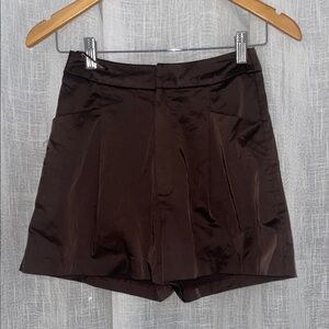 Zara High Rise Satin Shorts